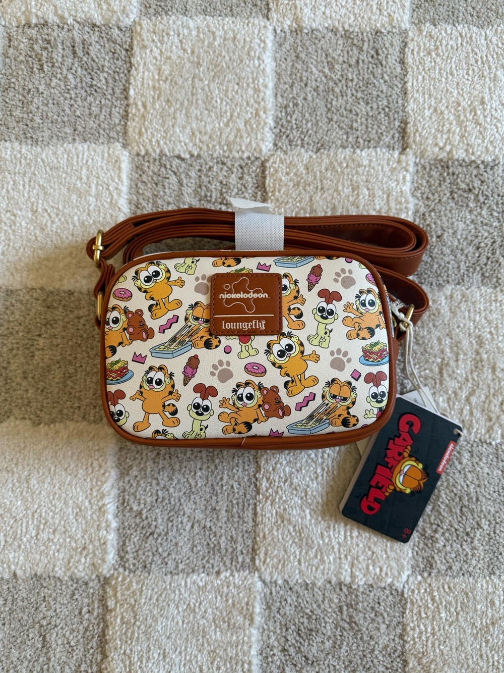 Loungefly x Nickelodeon Garfield Brown Crossbody Bag